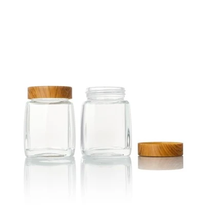 500 ml szklany słoik z pokrywką bambusa